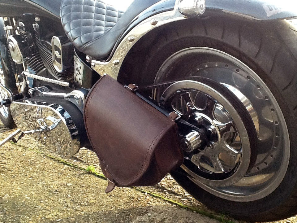 Harley Davidson Softail Brown Leather Saddle bag
