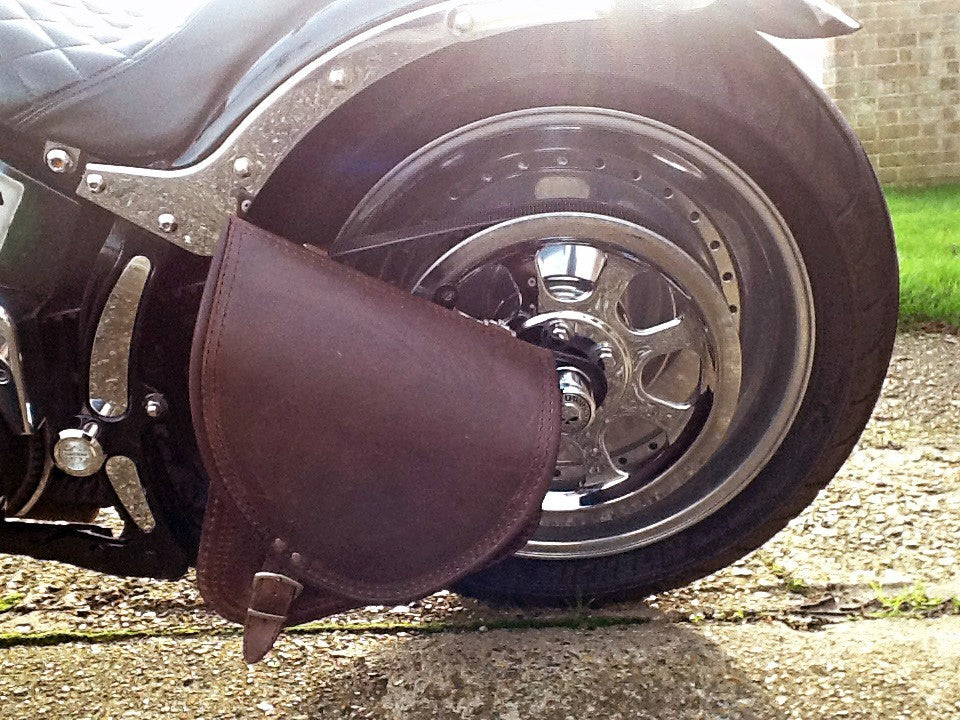 Harley Davidson Softail Brown Leather Saddle bag
