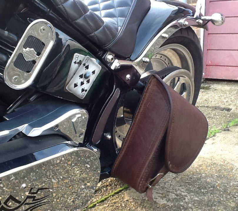 Harley Davidson Softail Brown Leather Saddle bag