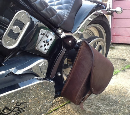 Harley Davidson Softail Brown Leather Saddle bag