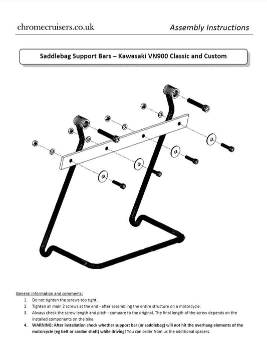 Saddlebag Support Brackets - Kawasaki VN900