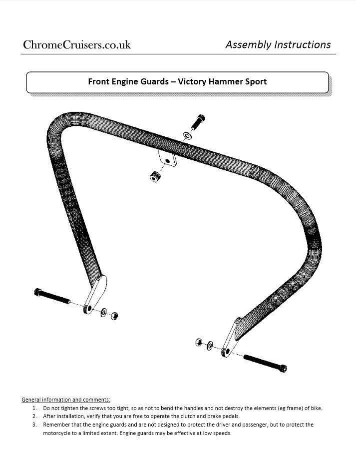 Engine Guard, Front Crash Bar - Victory BoardWalk (2008-up) Highway - Black