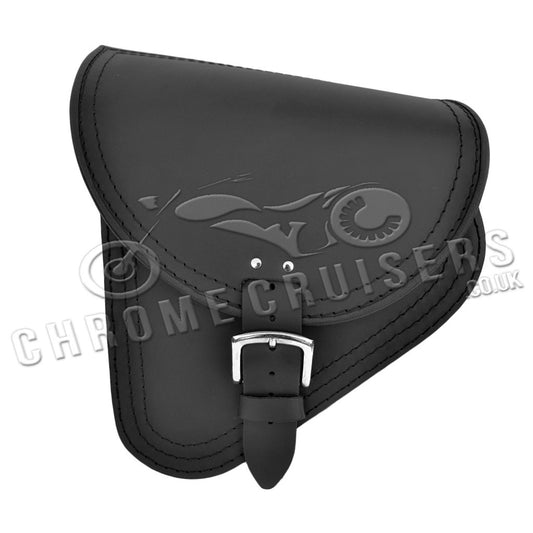 Harley Davidson Softail - Black Leather Swingarm Saddlebag (C59)