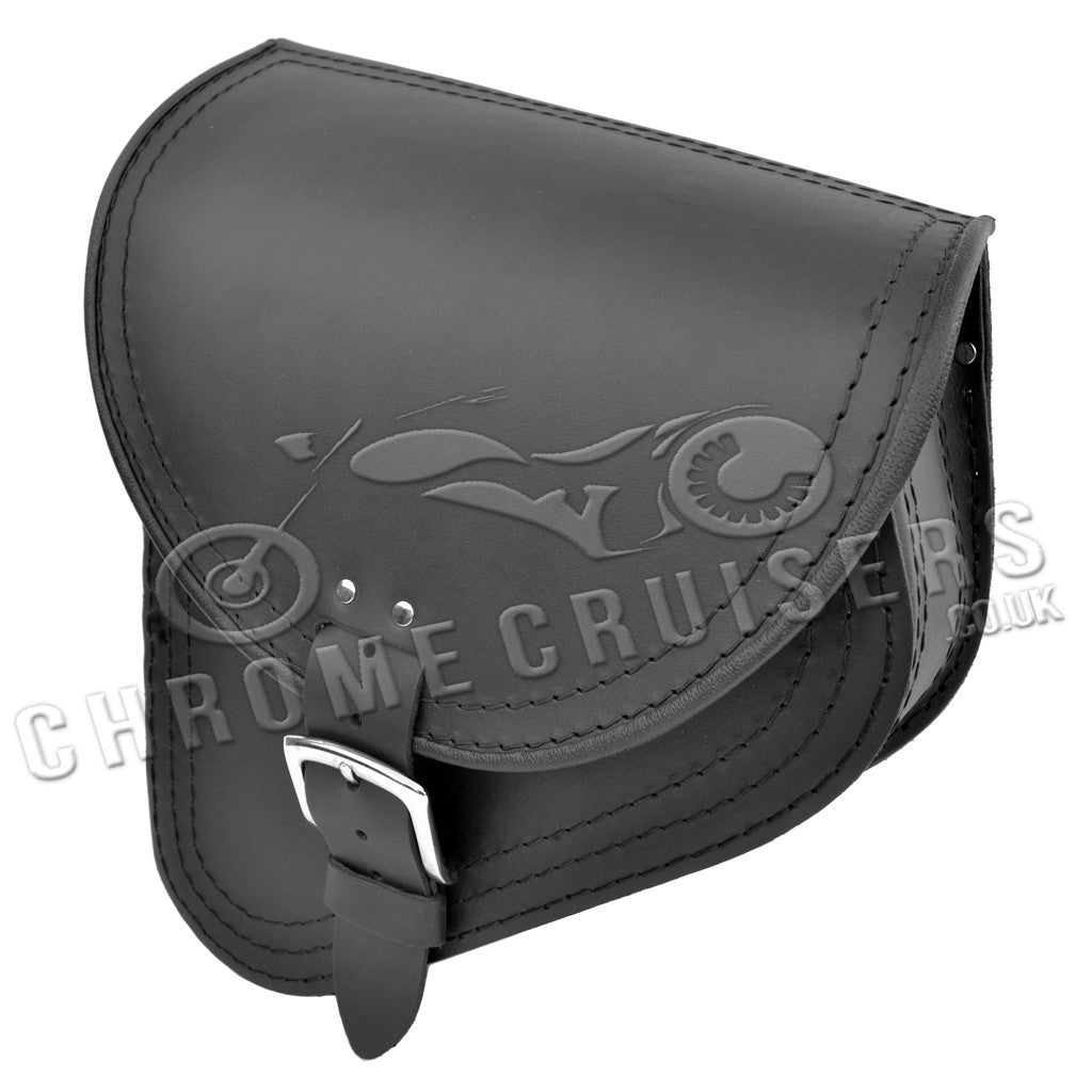 Harley Davidson Softail - Black Leather Swingarm Saddlebag (C59)
