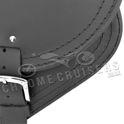 Harley Davidson Softail - Black Leather Swingarm Saddlebag (C59)