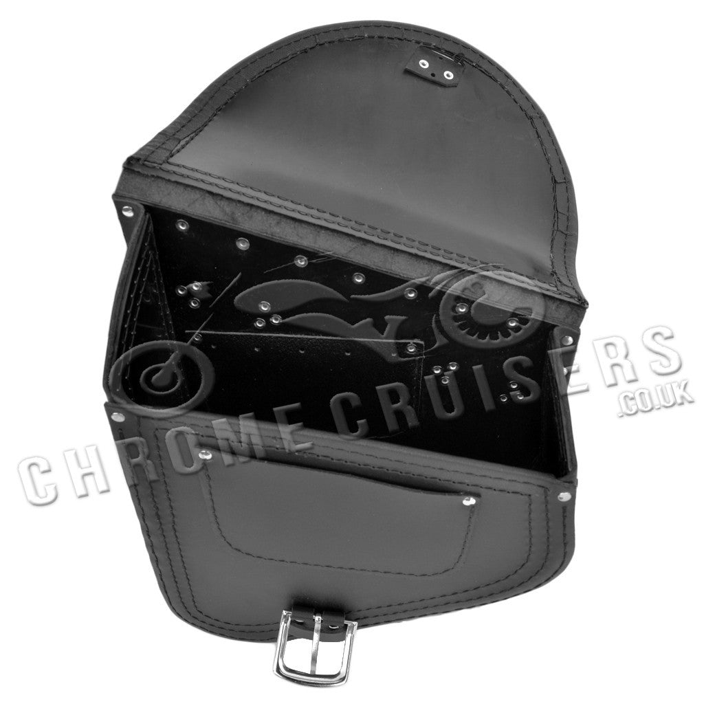 Harley Davidson Softail - Black Leather Swingarm Saddlebag (C59)