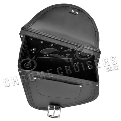 Harley Davidson Softail - Black Leather Swingarm Saddlebag (C59)