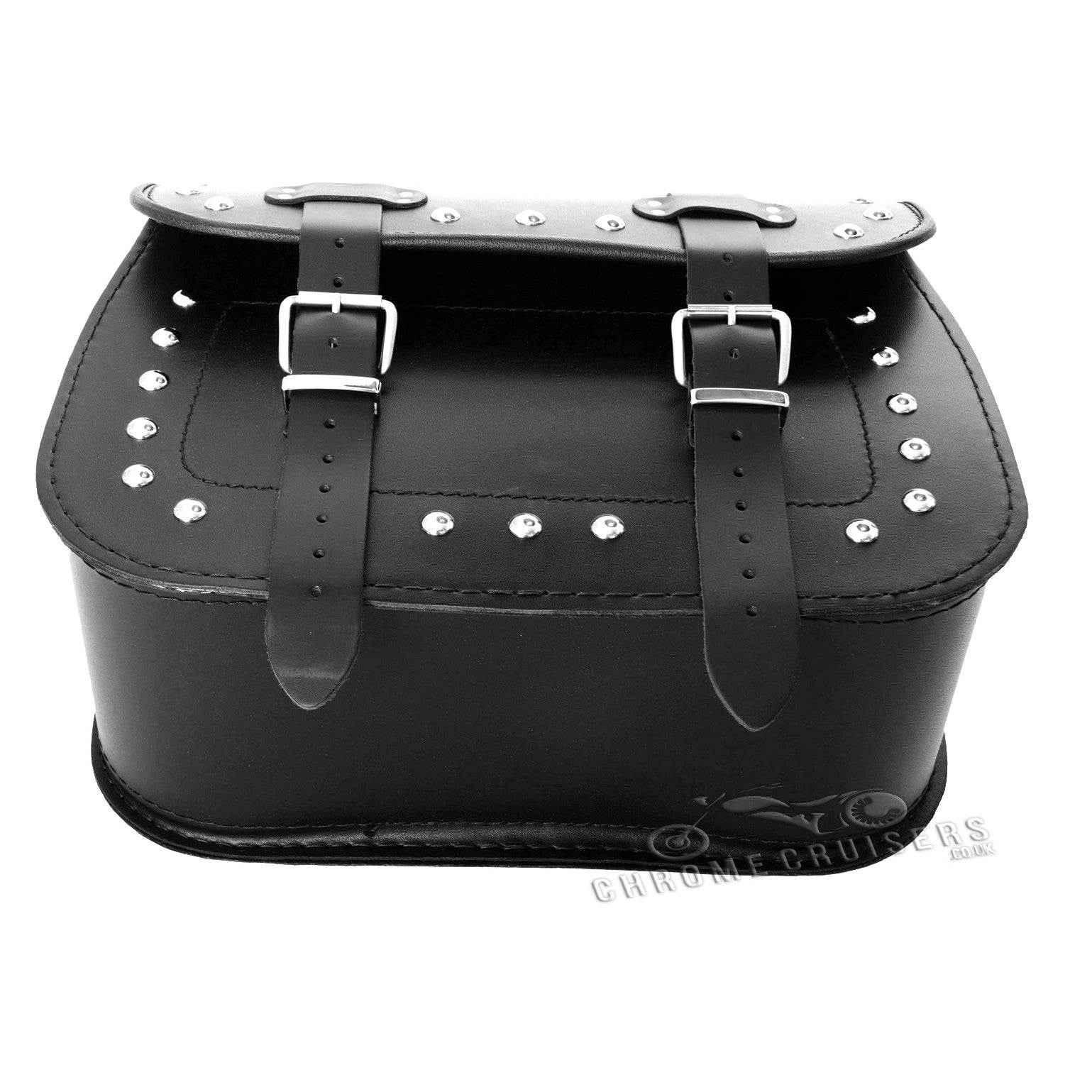 Top Quality Motorcycle Handmade Leather Saddlebags Panniers with Rivests (pair) C101B - 21L