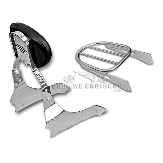 Yamaha XVS950 Midnight Star Chrome Passenger Backrest / Sissy bar with luggage rack