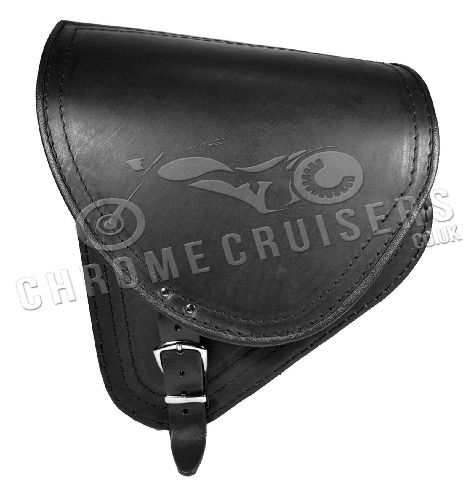 Motorcycle Black Leather Single Saddlebag Pannier
