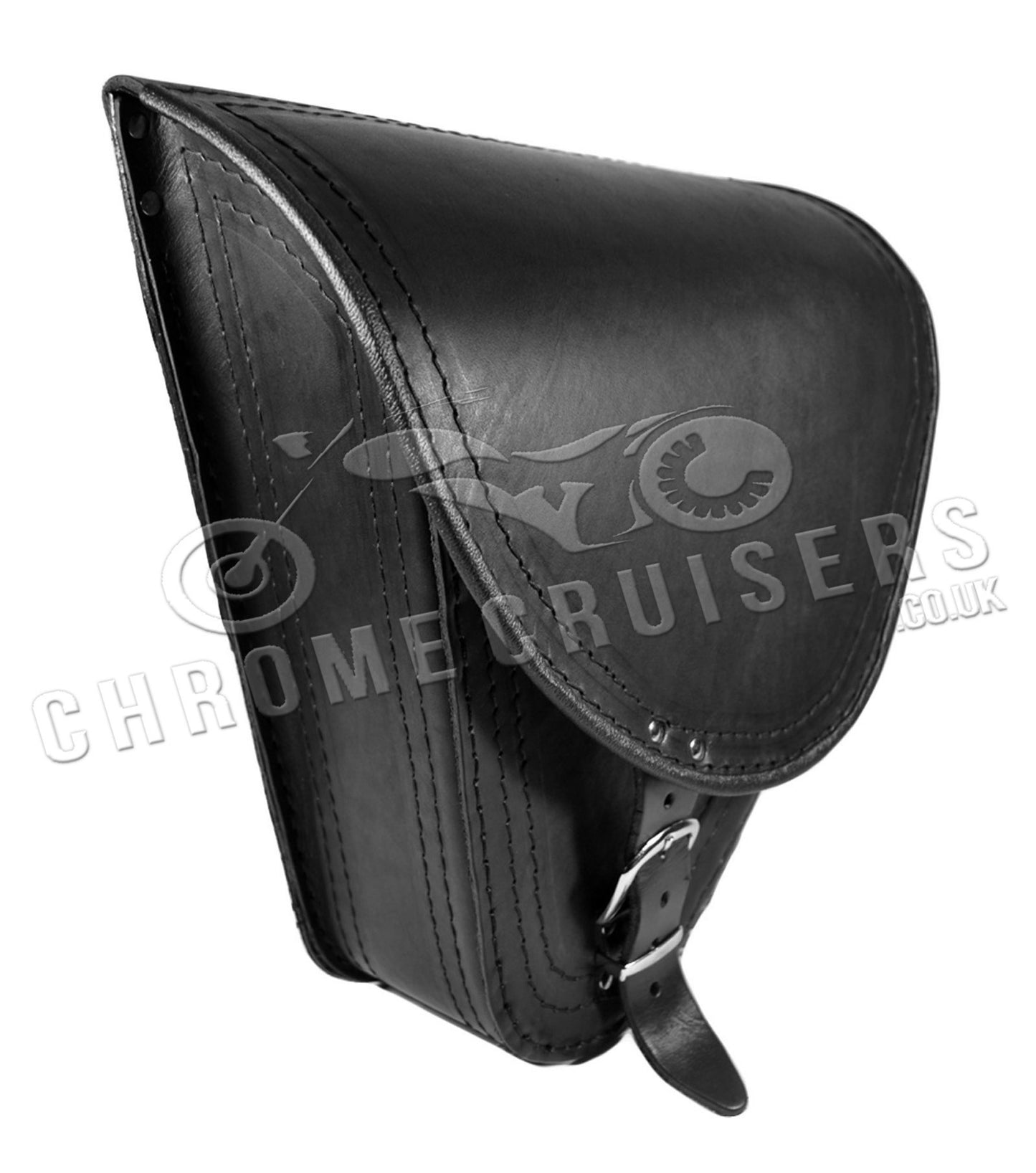 Motorcycle Black Leather Single Saddlebag Pannier