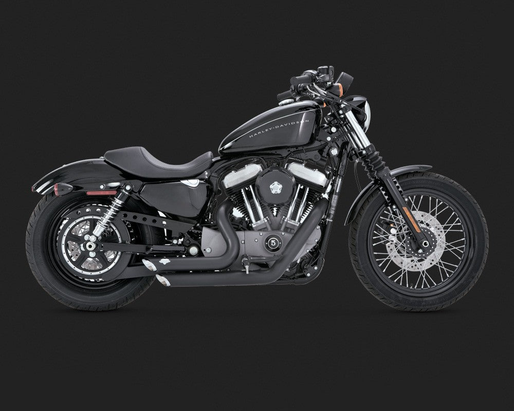 Harley Davidson Sportster (04-13)  SHORTSHOTS STAGGERED BLACK EXHAUST