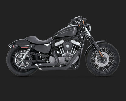 Harley Davidson Sportster (04-13)  SHORTSHOTS STAGGERED BLACK EXHAUST