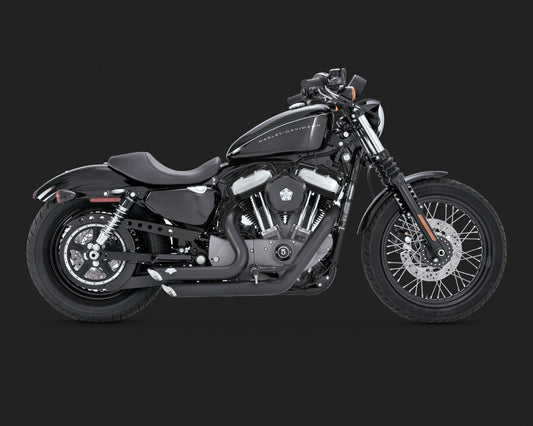 Harley Davidson Sportster (04-13)  SHORTSHOTS STAGGERED BLACK EXHAUST