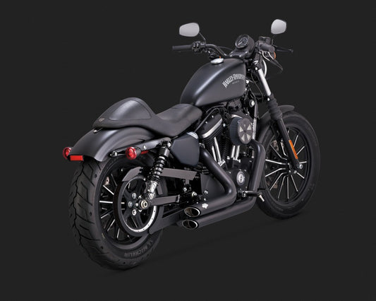 Harley Davidson Sportster (14-17)  2-INTO-2 SHORTSHOTS STAGGERED BLACK EXHAUST