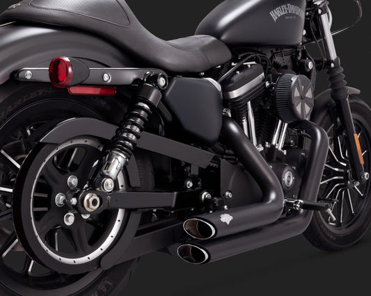 Harley Davidson Sportster (14-17)  2-INTO-2 SHORTSHOTS STAGGERED BLACK EXHAUST