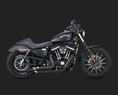 Harley Davidson Sportster (14-17)  2-INTO-2 SHORTSHOTS STAGGERED BLACK EXHAUST