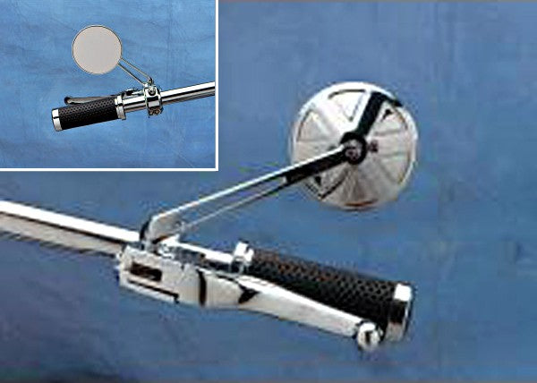 Drag Specialties Drag-Ness Round Stealth I Mirror