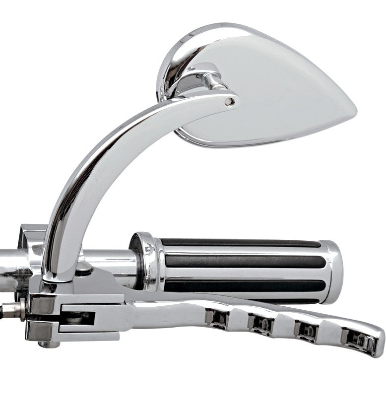Tank Tuff Cycles Tear-Drop Mirror - Long Steam
