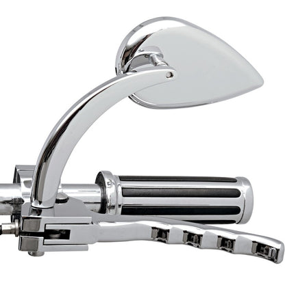 Tank Tuff Cycles Tear-Drop Mirror - Long Steam