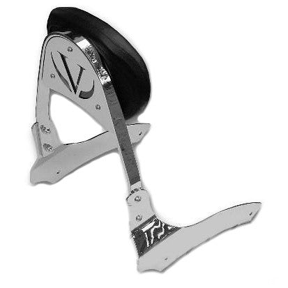 Kawasaki VN2000 Chrome Passenger backrest / sissybar with luggage rack.
