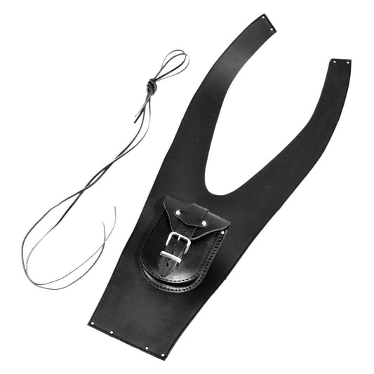 HONDA VTX1300 RETRO / CUSTOM (2002-2008) TANK CHAP/BIB WITH POUCH - PLAIN LEATHER (P)