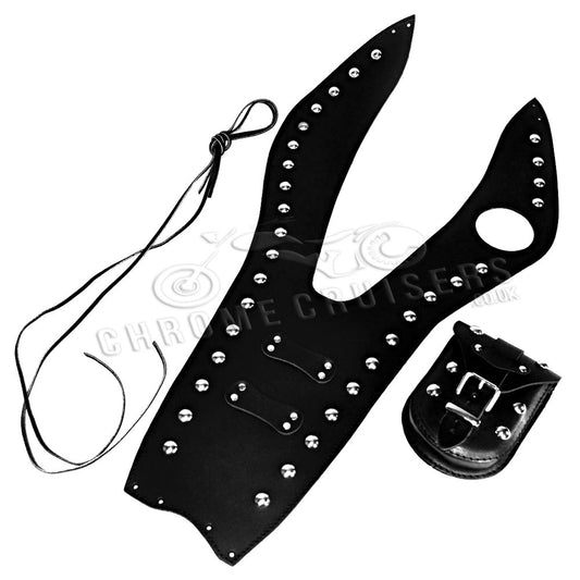 KAWASAKI VN 900 VULCAN LEATHER TANK PANEL/CHAP WITH POUCH