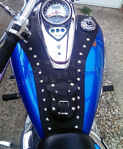 KAWASAKI VN 900 VULCAN LEATHER TANK PANEL/CHAP WITH POUCH