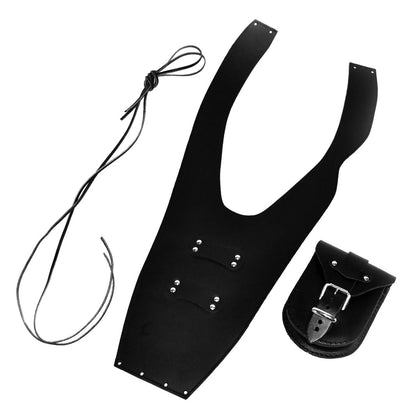 SUZUKI VL800 VOLUSIA (2001-2005) PLAIN LEATHER TANK CHAP/BIB WITH POUCH