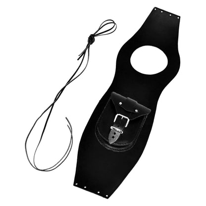 YAMAHA XVS1300 MIDNIGHT STAR PLAIN LEATHER TANK CHAP/BIB WITH POUCH