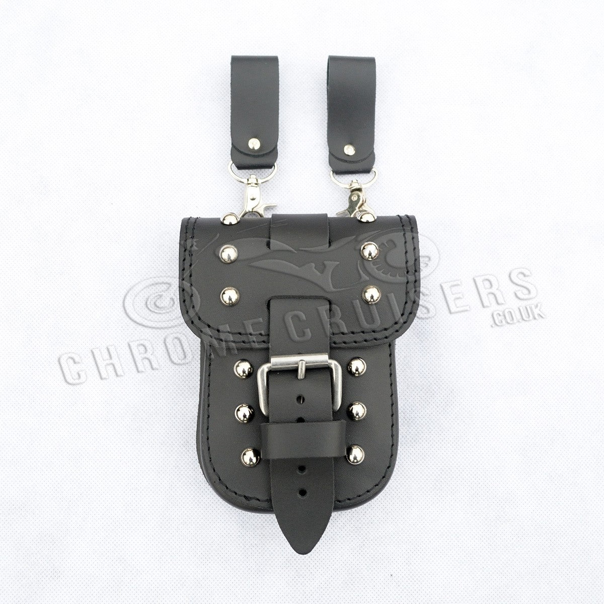 YAMAHA XV750/1100 VIRAGO LEATHER TANK CHAP/BIB AND POUCH WITH STUDS (S)