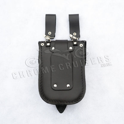 YAMAHA XV750/1100 VIRAGO LEATHER TANK CHAP/BIB AND POUCH WITH STUDS (S)