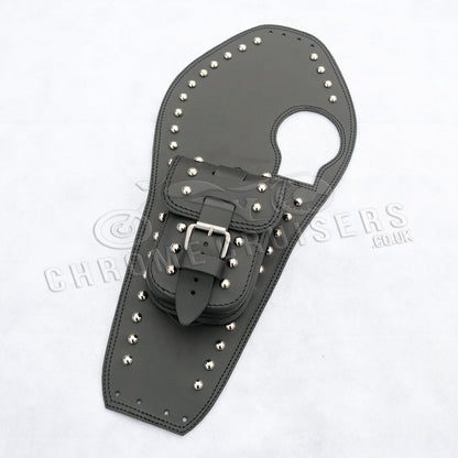 Yamaha XV535 Leather Tank Panel with rivets (SS)