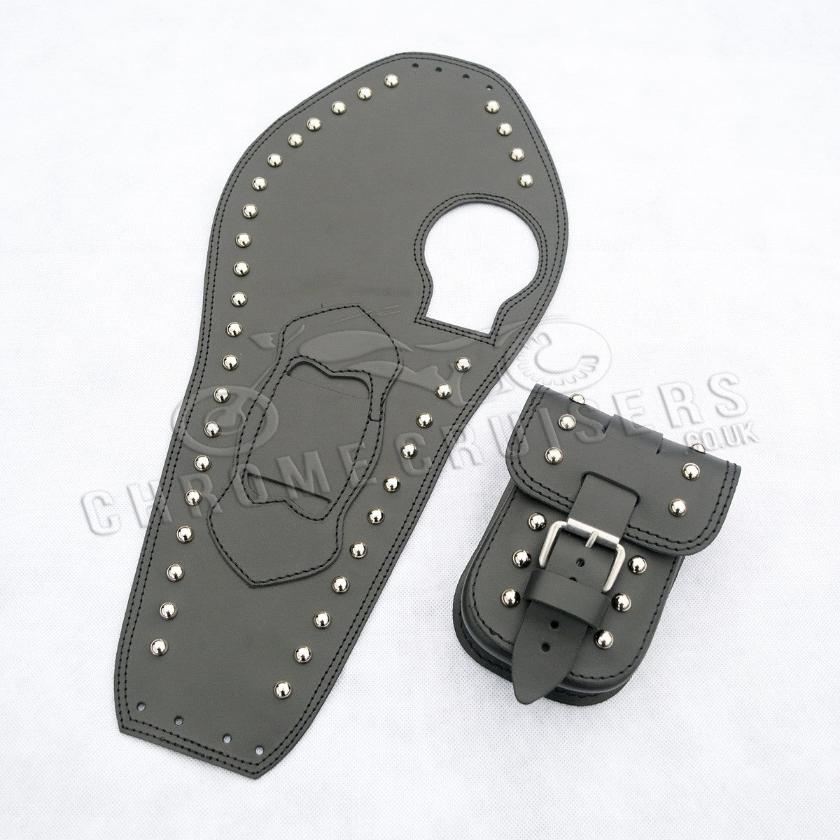 Yamaha XV535 Leather Tank Panel with rivets (SS)