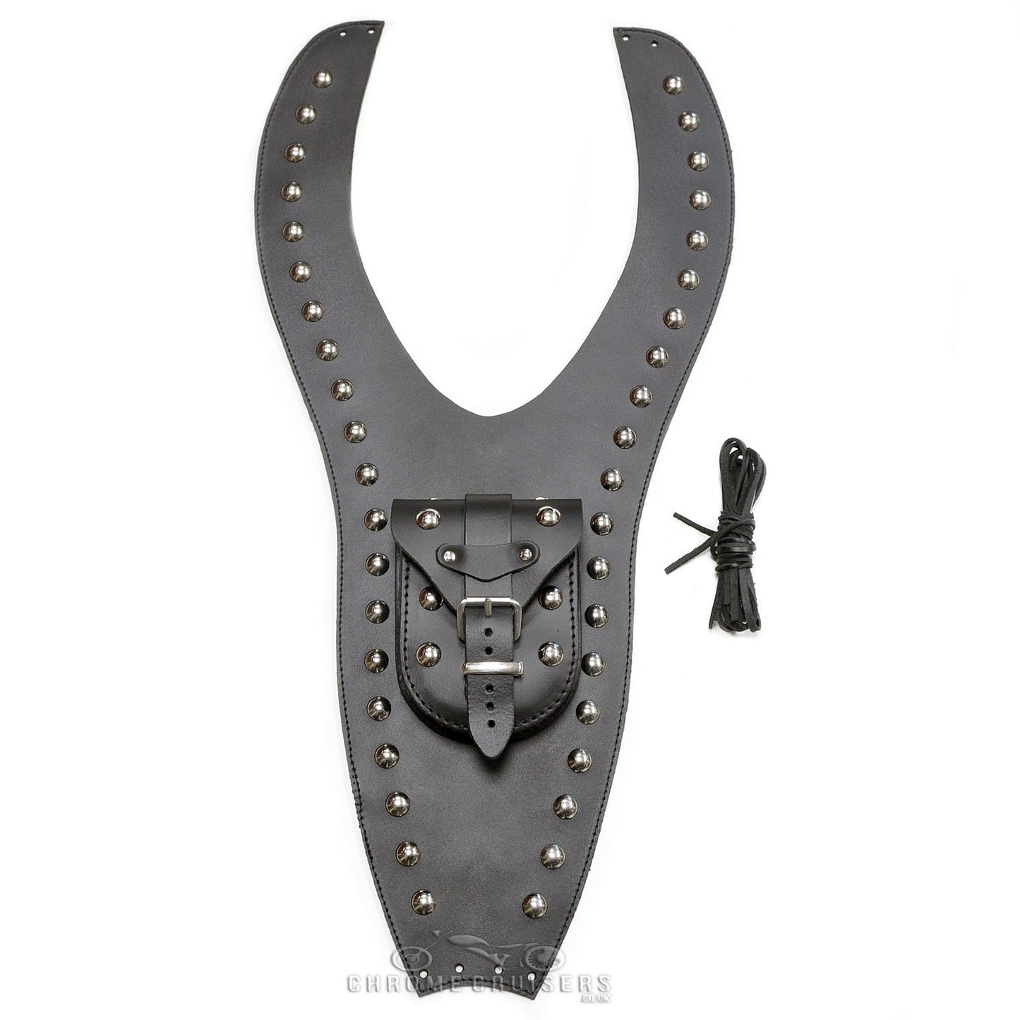 TRIUMPH AMERICA LEATHER TANK PANEL / CHAP AND POUCH WITH RIVETS