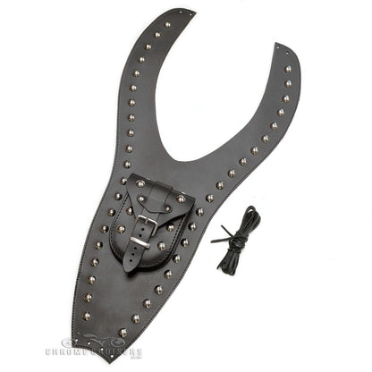 TRIUMPH AMERICA LEATHER TANK PANEL / CHAP AND POUCH WITH RIVETS