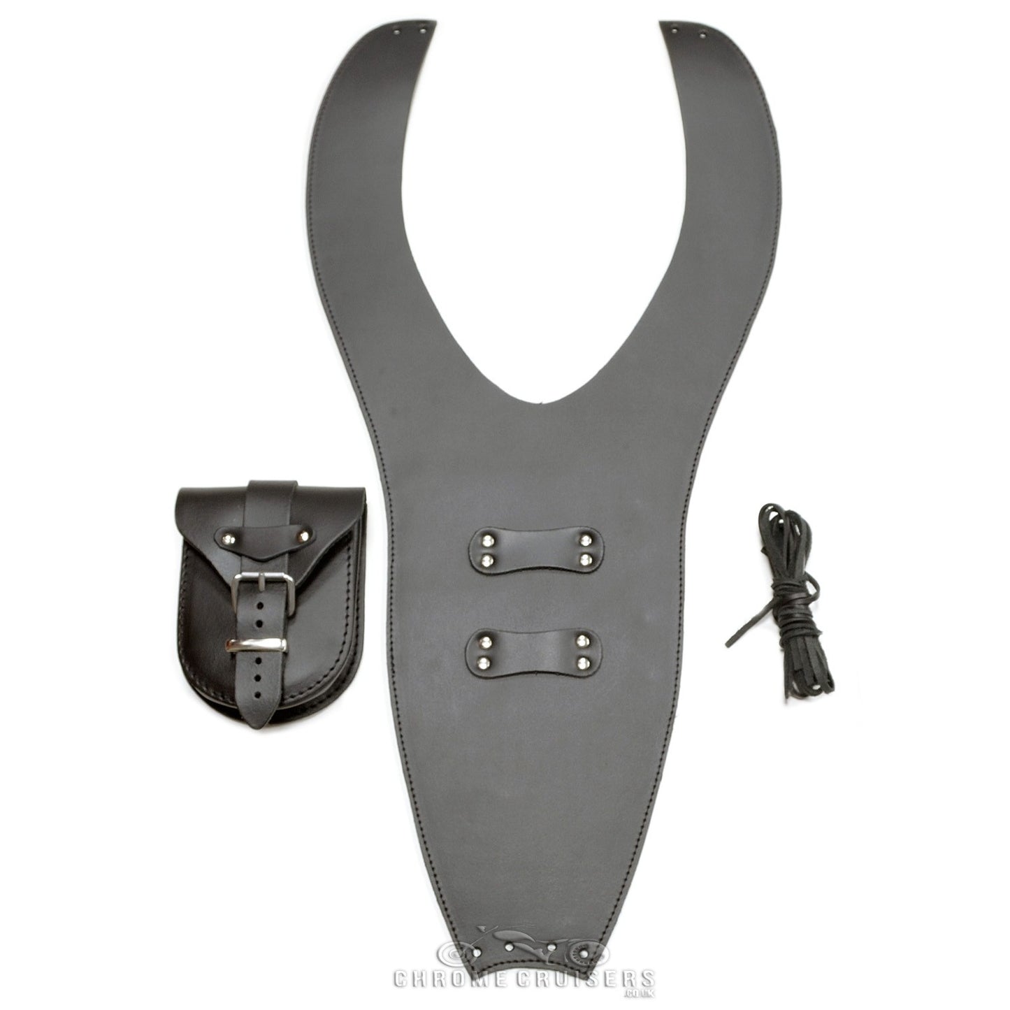 TRIUMPH AMERICA LEATHER TANK PANEL / CHAP AND POUCH - PLAIN