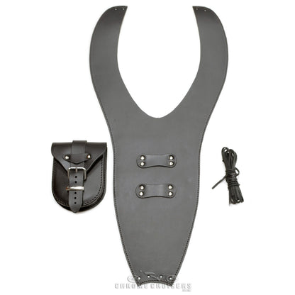 TRIUMPH AMERICA LEATHER TANK PANEL / CHAP AND POUCH - PLAIN