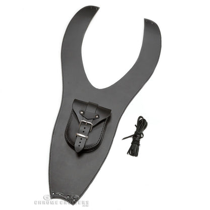 TRIUMPH AMERICA LEATHER TANK PANEL / CHAP AND POUCH - PLAIN