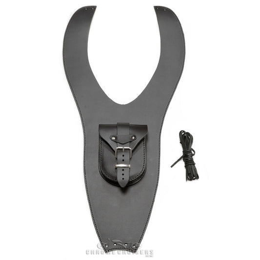 TRIUMPH AMERICA LEATHER TANK PANEL / CHAP AND POUCH - PLAIN