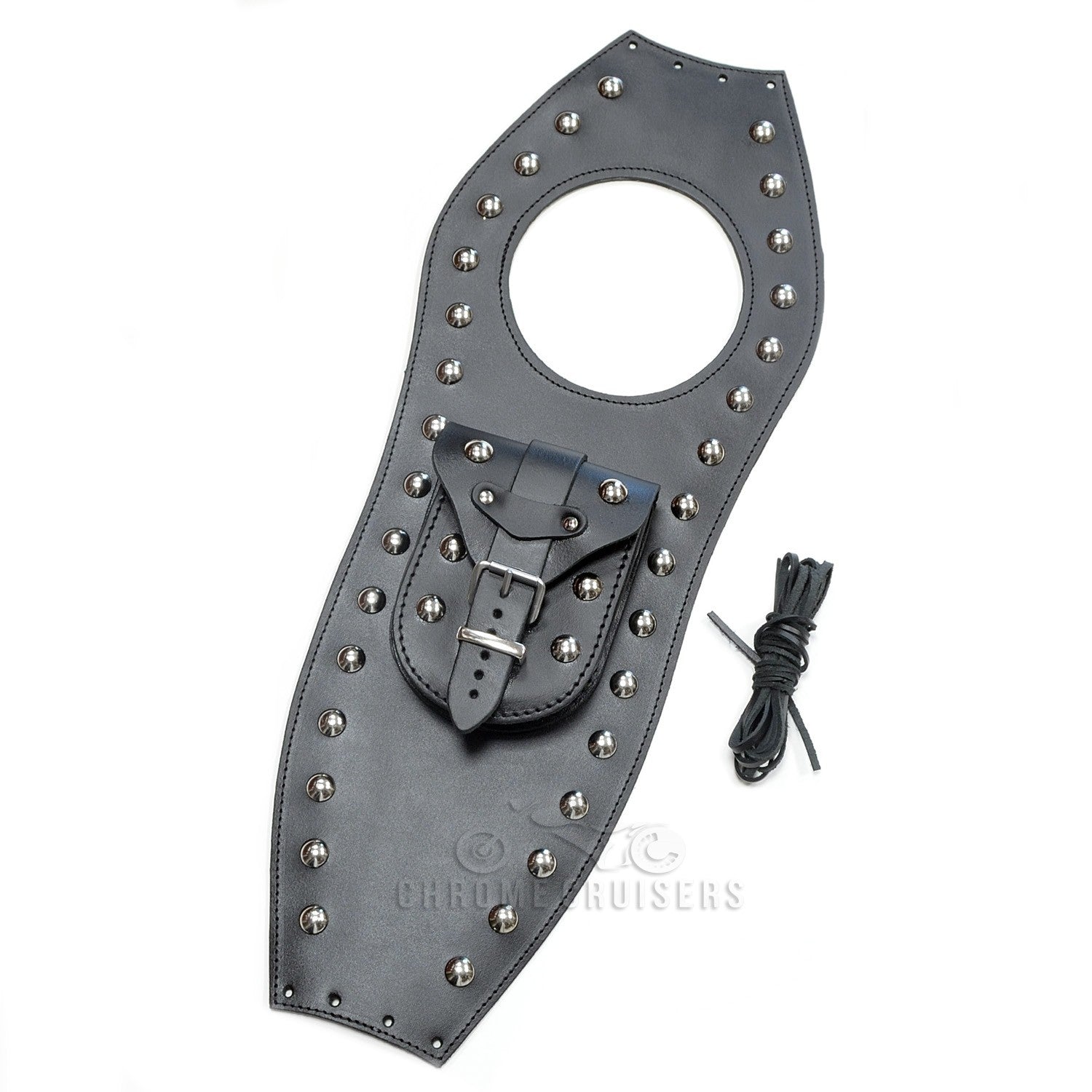 Hyosung GV125 Leather Tank Panel / Chap / Bra / Cover th studs