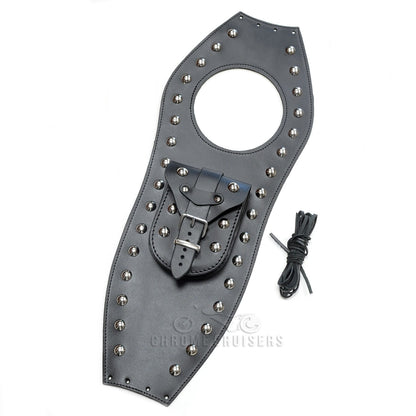 Hyosung GV125 Leather Tank Panel / Chap / Bra / Cover th studs