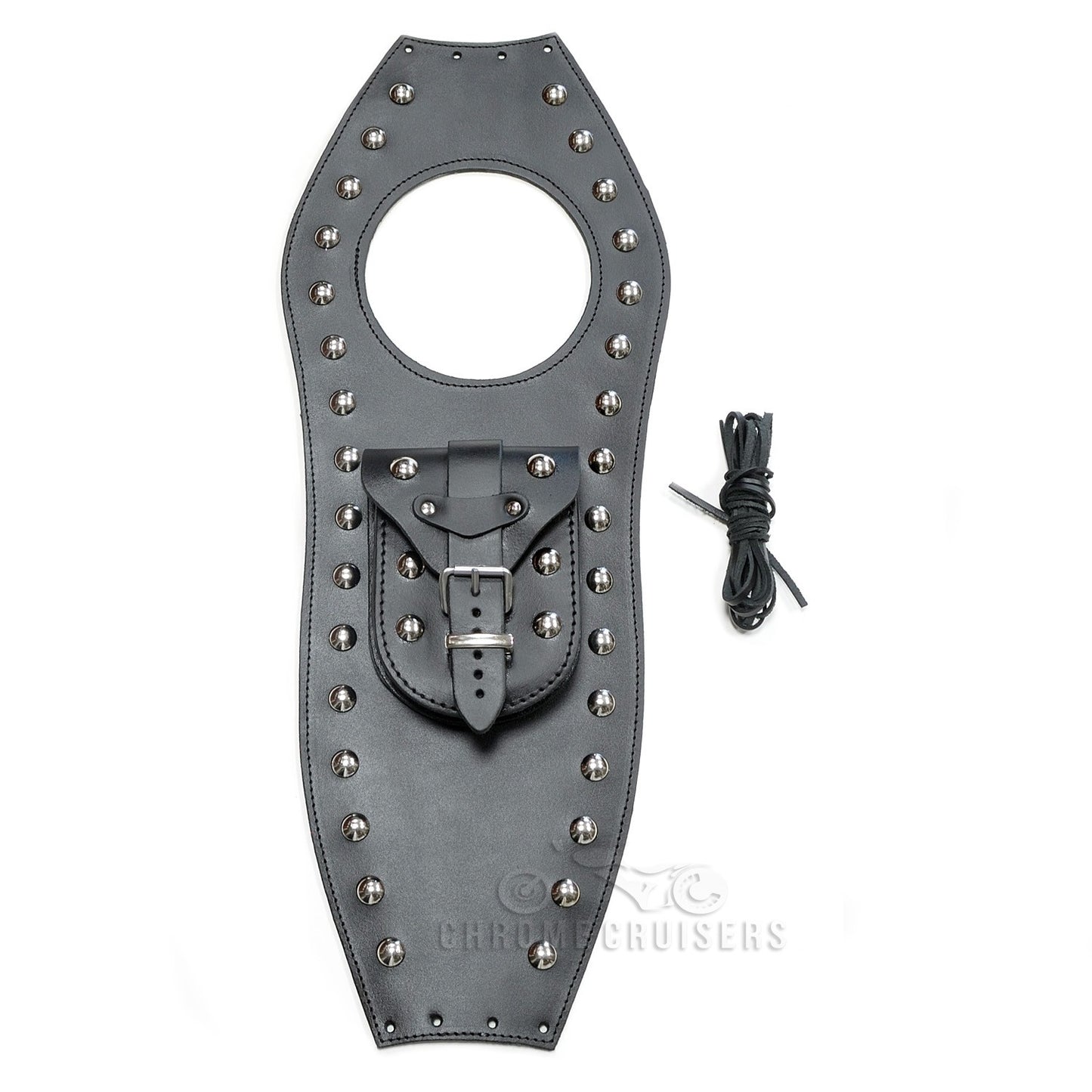 Hyosung GV125 Leather Tank Panel / Chap / Bra / Cover th studs