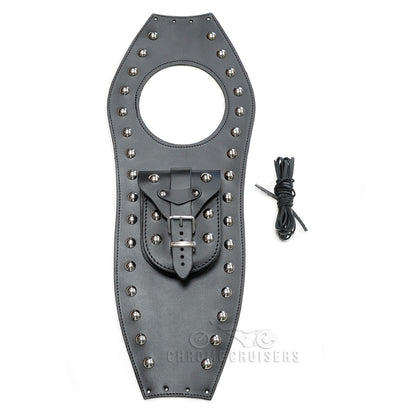 Hyosung GV125 Leather Tank Panel / Chap / Bra / Cover th studs