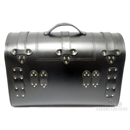 K131A Motorcycle / Trike Black Leather Rear Bag / Case / Sissy Bar Bag