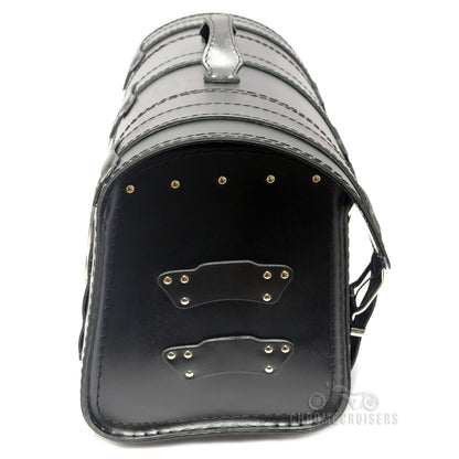 K131A Motorcycle / Trike Black Leather Rear Bag / Case / Sissy Bar Bag