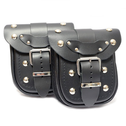 Motorcycle leather pouch with rivets (Ki1B)