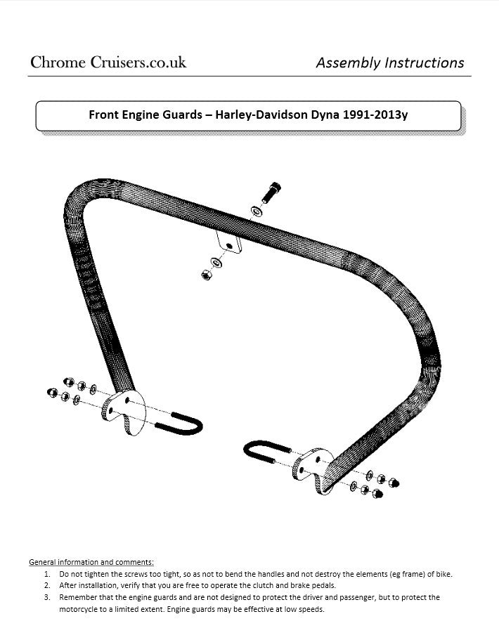 Engine Guard, Front Crash Bar - HD Harley Davidson Dyna (1991 - 2017)