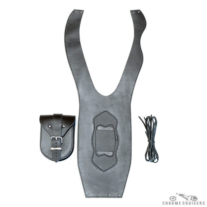 Kawasaki VN1500 Classic Plain Leather Tank Bib /  Chap