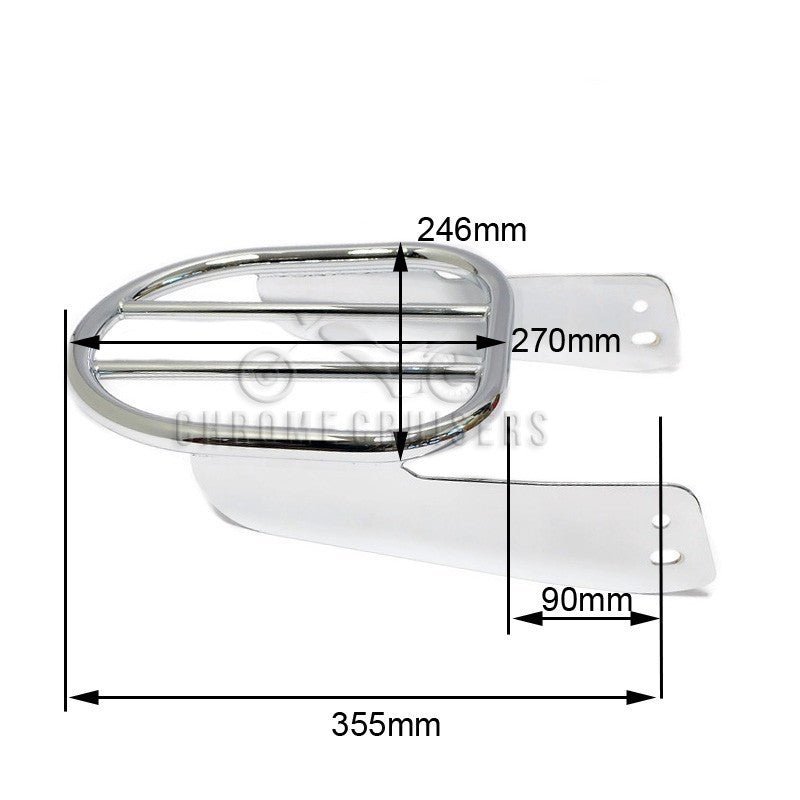 Suzuki VL800 C800 C50 Boulevard VL1500 LC Intruder Chrome Luggage Rack for OEM Suzuki passenger backrest
